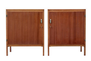 Pair of David Rosen 1950S Mahogany Cabinets for Nordiska Kompaniet — thumbnail 1