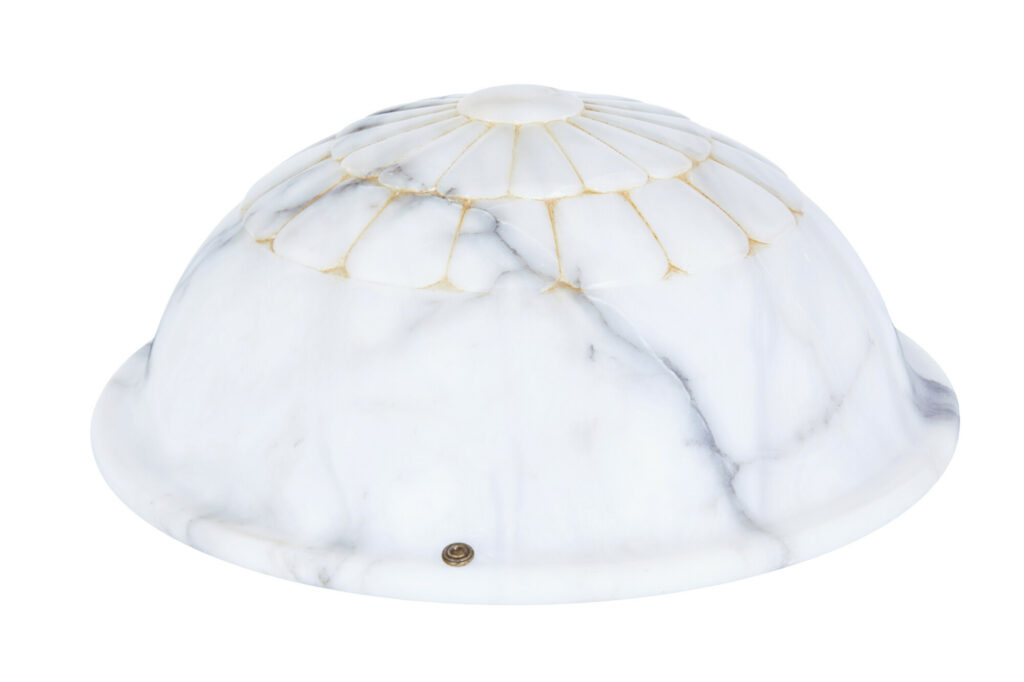 Carved Alabaster Art Deco Pendant Ceiling Light — image 6