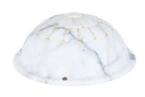 Carved Alabaster Art Deco Pendant Ceiling Light — thumbnail 6