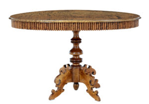19th Century Oval Birch Side Table — thumbnail 1