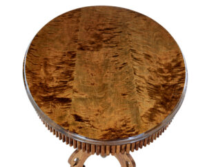 19th Century Oval Birch Side Table — thumbnail 4