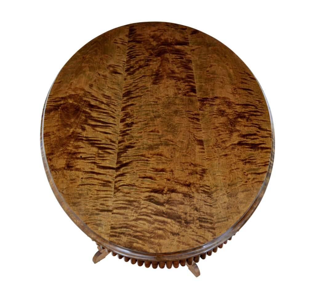 19th Century Oval Birch Side Table — image 5