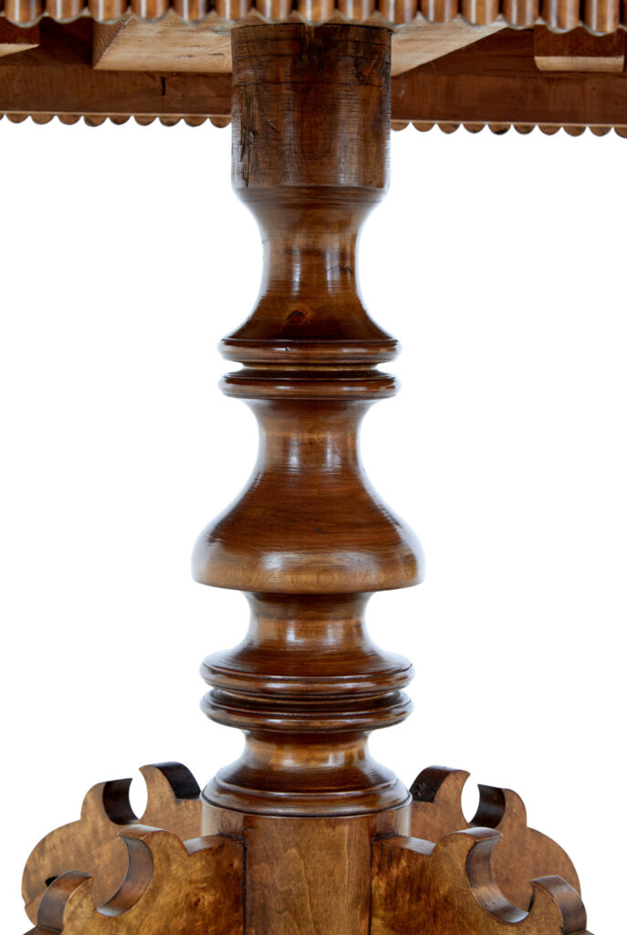 19th Century Oval Birch Side Table — image 7