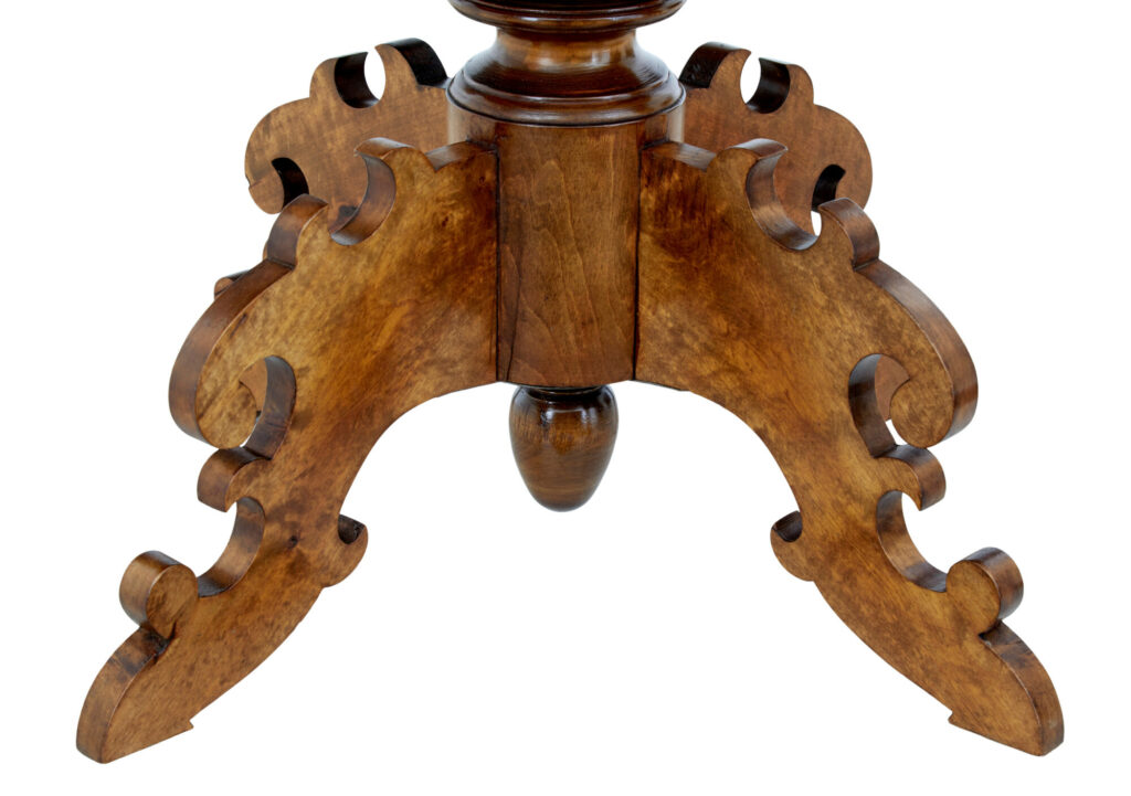 19th Century Oval Birch Side Table — image 8
