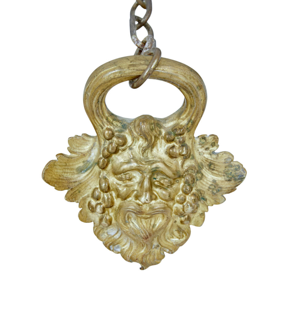 Art Deco Alabaster and Ormolu Pendant Light — image 7
