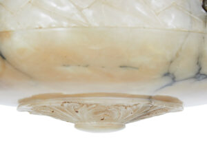 Art Deco Carved Alabaster Pendant Light — thumbnail 6