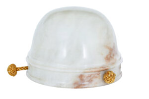 Small Art Deco Alabaster Hanging Pendant Light — thumbnail 2