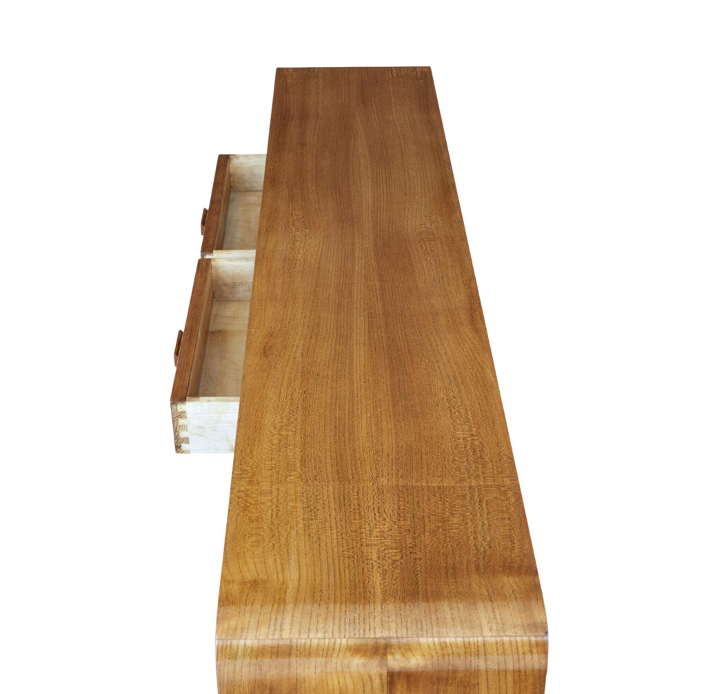 Elm Mid 20th Century Scandinavian Low Open Bookcase — image 2