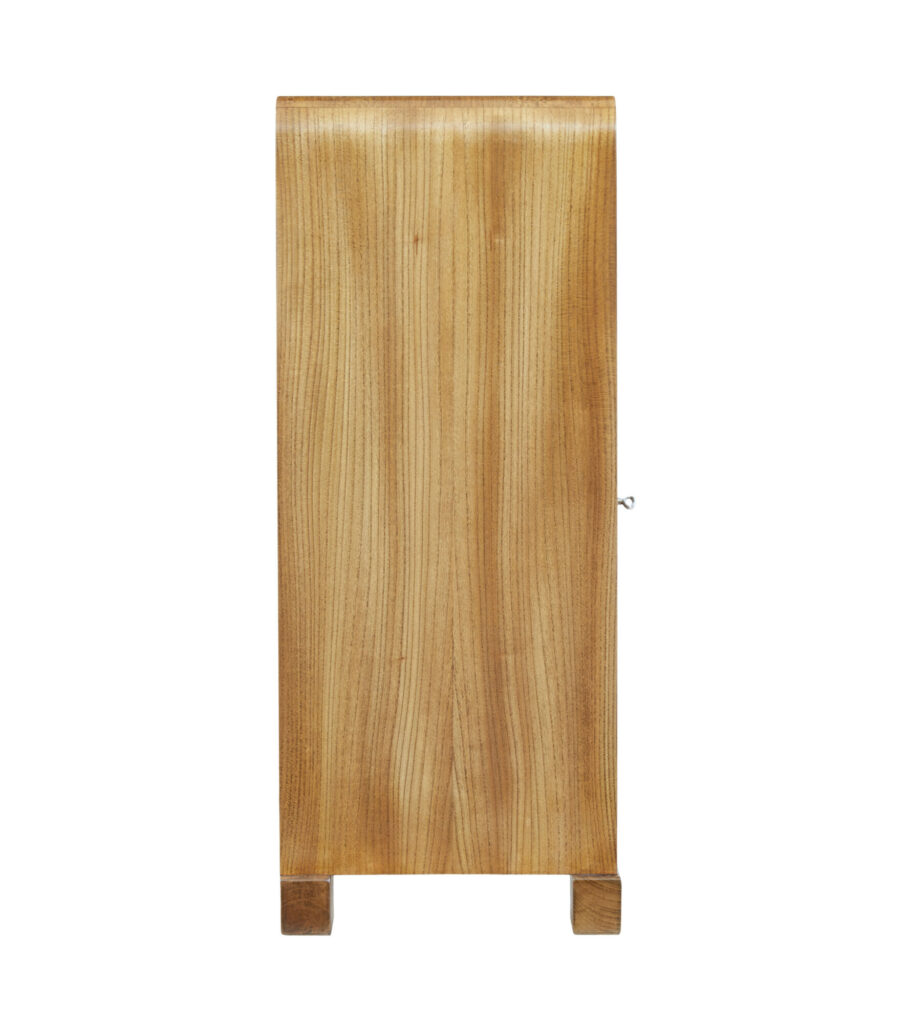 Elm Mid 20th Century Scandinavian Low Open Bookcase — image 6