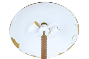 Swedish Mid Century Brass and Leather Table Lamp by Borens — thumbnail 7