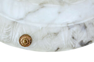 1930's Carved Alabaster Ceiling Light — thumbnail 2