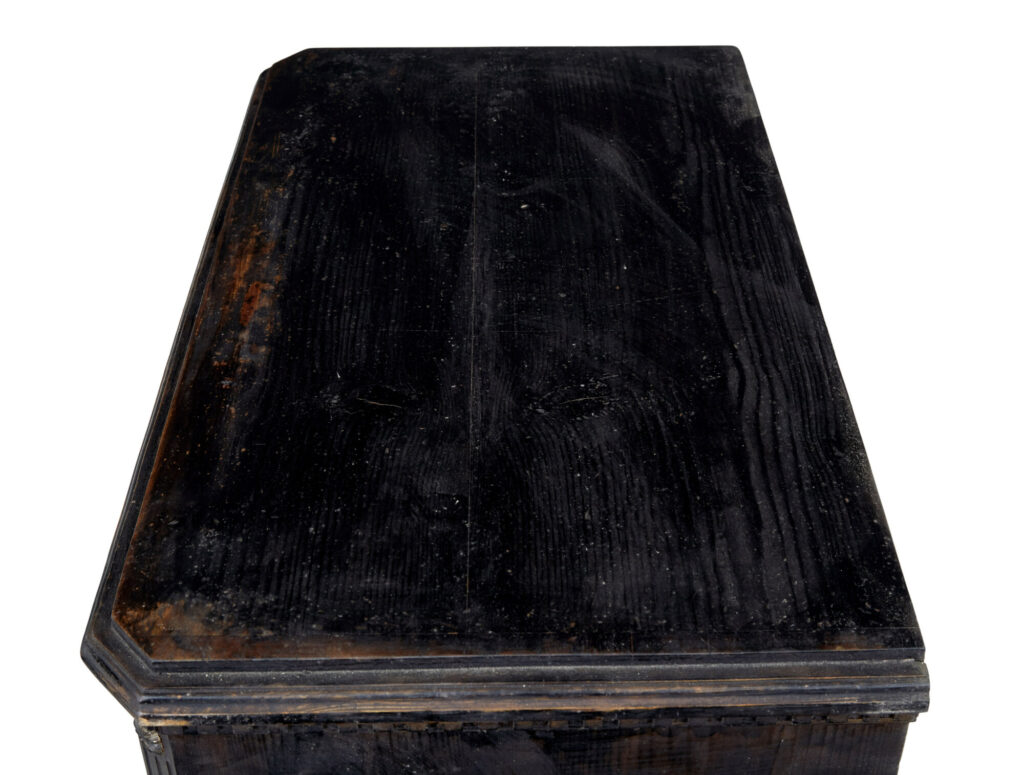 Pair of 19th Century Black Painted Chest of Drawers — image 2