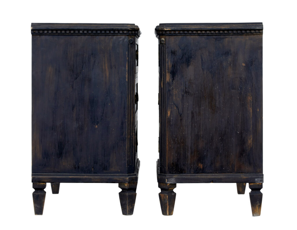 Pair of 19th Century Black Painted Chest of Drawers — image 5