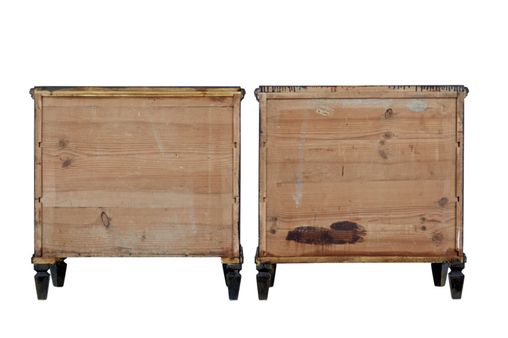 Pair of 19th Century Black Painted Chest of Drawers — image 6