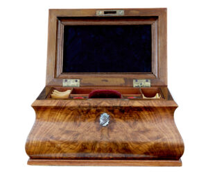 19th Century Burr Walnut Sewing Box — thumbnail 7