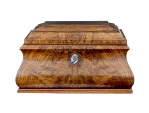 19th Century Burr Walnut Sewing Box — thumbnail 1