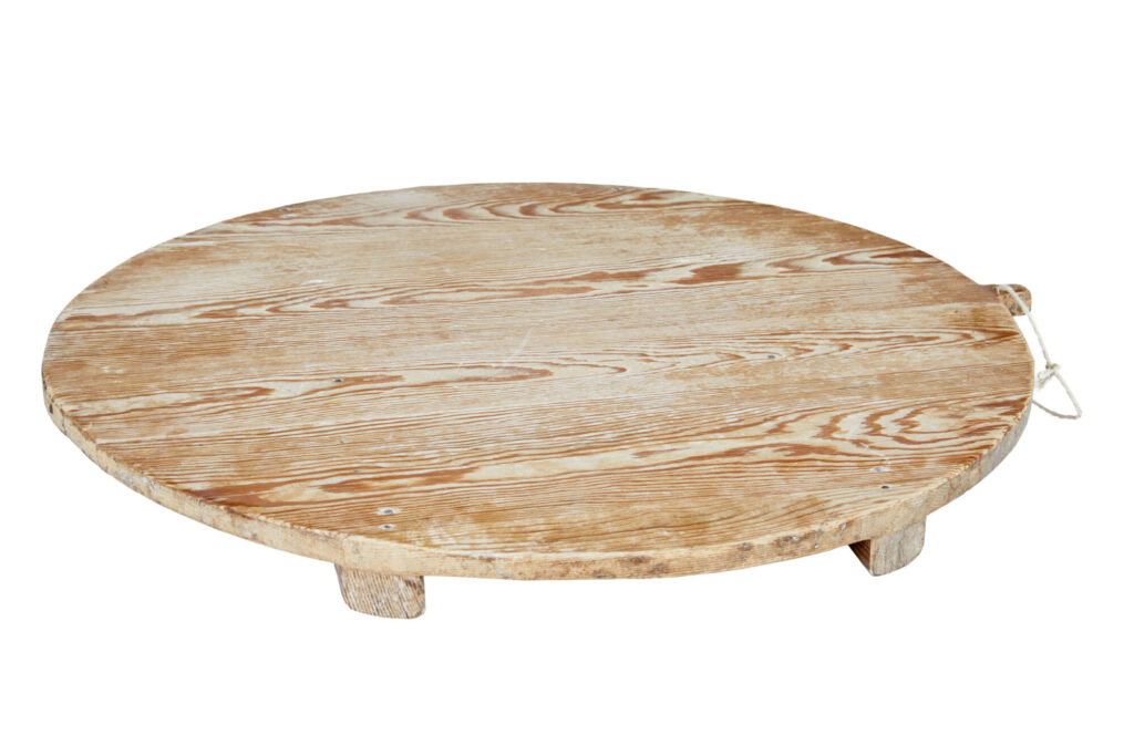 Early 20th Century Pine Table Top Breadboard — image 3
