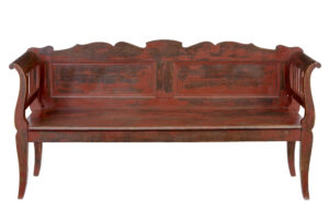Oak 19th Century Painted Swedish Bench — thumbnail 2