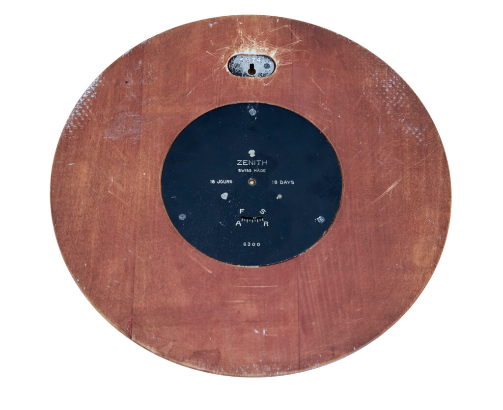 Zenith Art Deco Oak Wall Clock — image 2