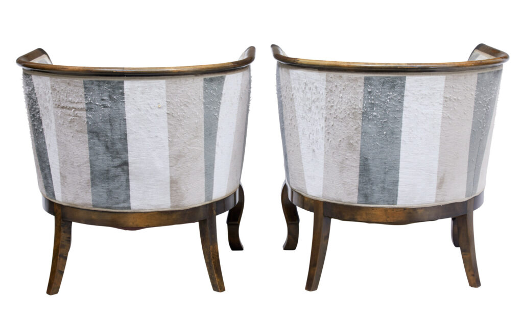 Mid-20th Century Scandinavian Birch Club Armchairs — image 5