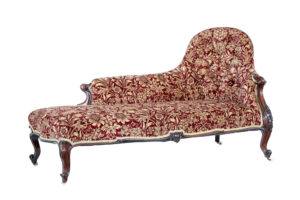 High Victorian Carved Walnut Chaise Lounge — thumbnail 11