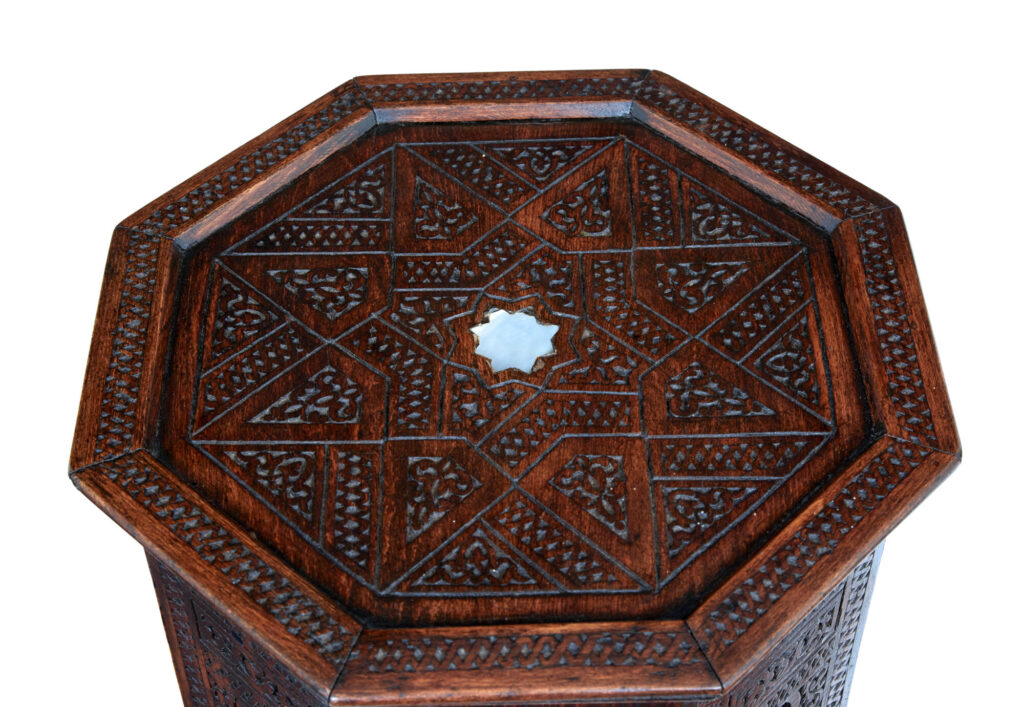 Early 20th Century Octagonal Moorish Side Table — image 3