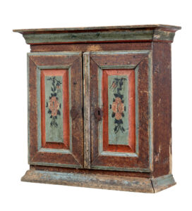 Early 19th Century Swedish Folk Art Painted Cupboard — thumbnail 1