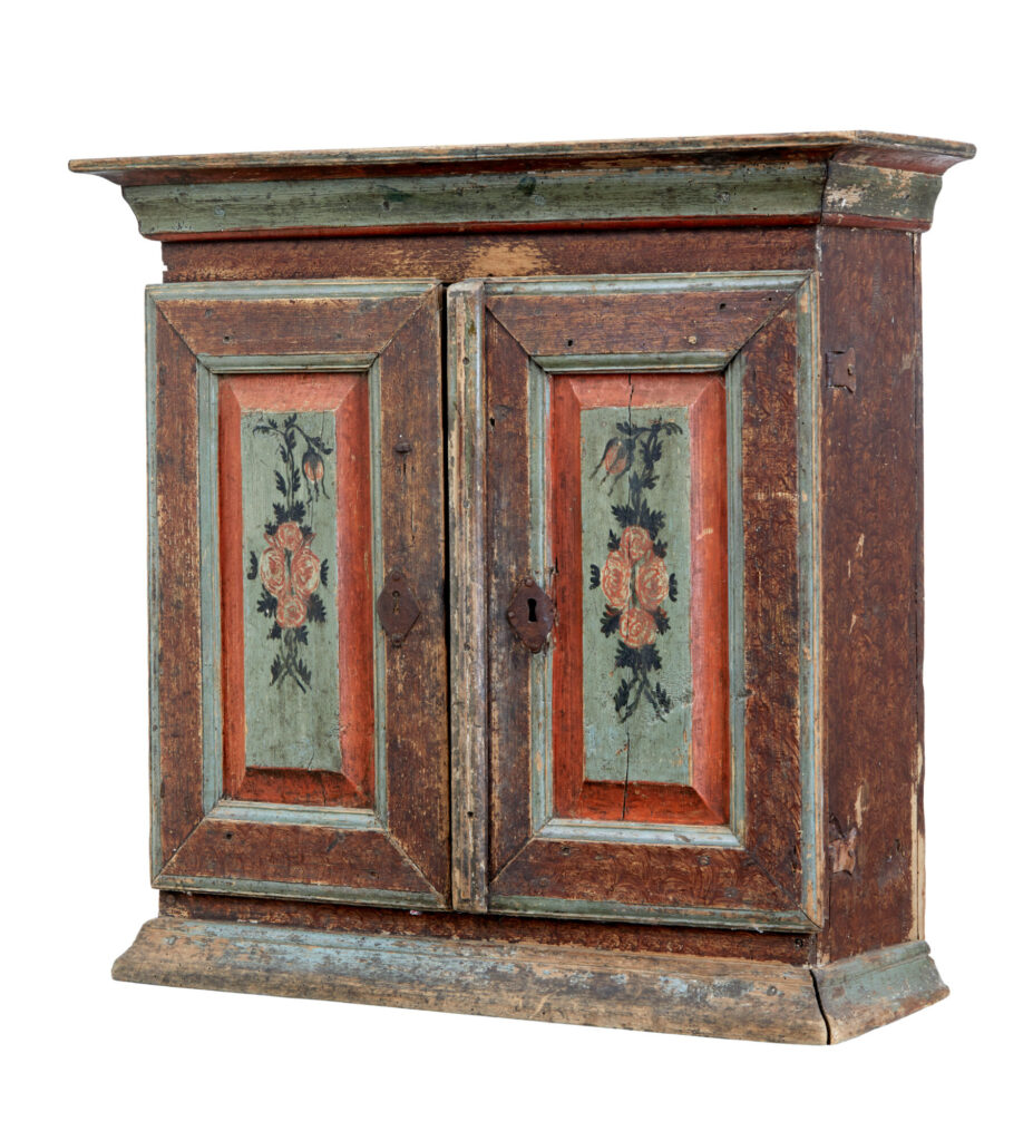 Early 19th Century Swedish Folk Art Painted Cupboard