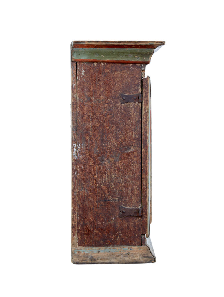Early 19th Century Swedish Folk Art Painted Cupboard — image 2