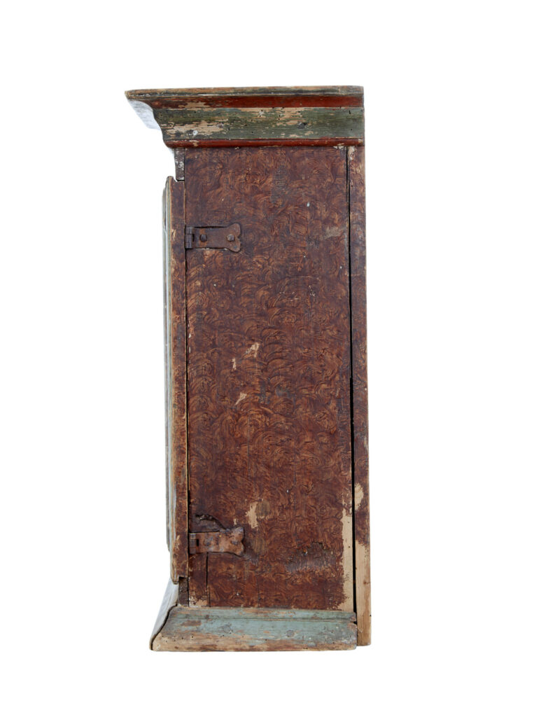 Early 19th Century Swedish Folk Art Painted Cupboard — image 4