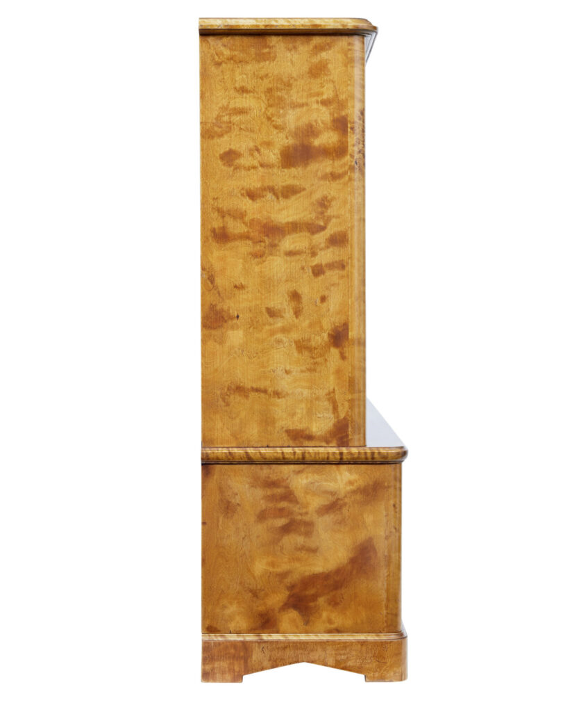 Large Open Swedish Art Deco Birch Bookcase — image 7