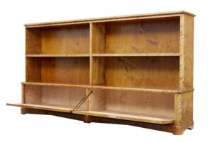 Large Open Swedish Art Deco Birch Bookcase — thumbnail 10