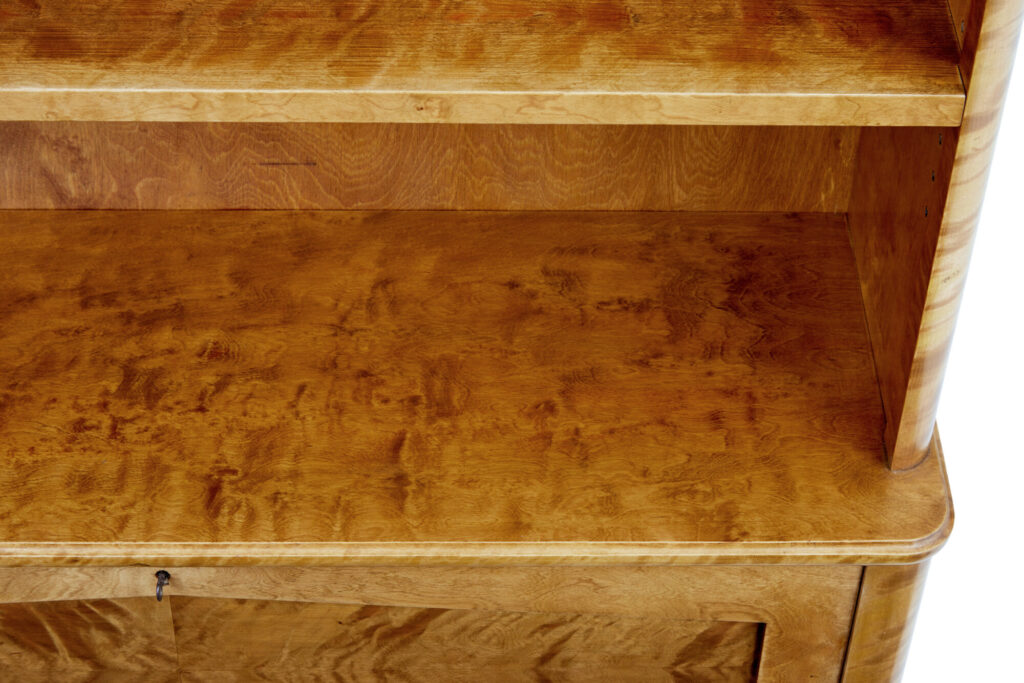 Large Open Swedish Art Deco Birch Bookcase — image 2
