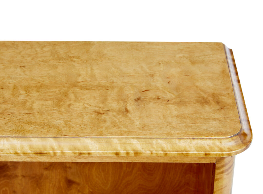 Large Open Swedish Art Deco Birch Bookcase — image 3