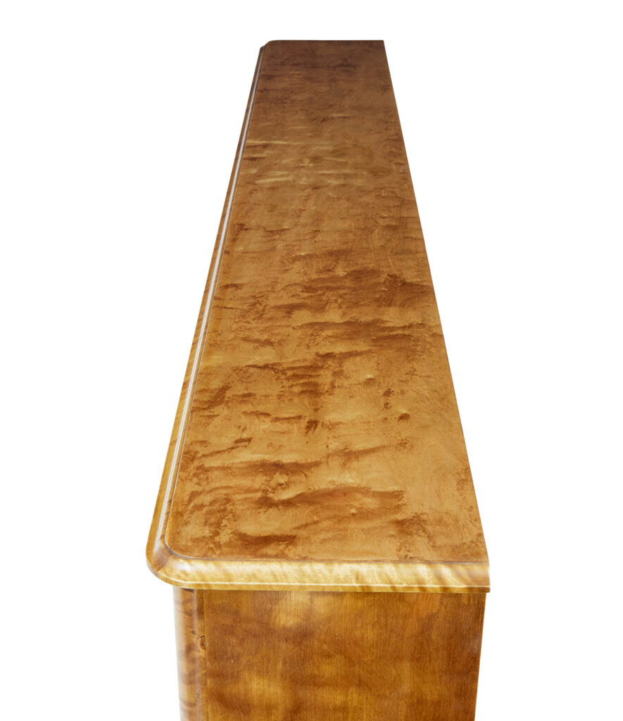 Large Open Swedish Art Deco Birch Bookcase — image 4