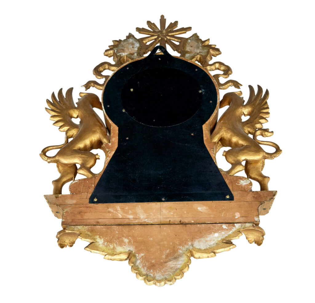 Gilt 19th Century Swedish Made Wall Clock — image 4