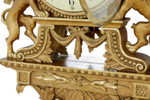 Gilt 19th Century Swedish Made Wall Clock — thumbnail 5