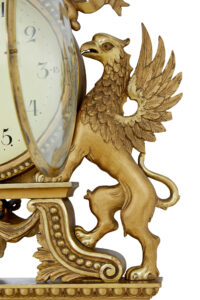 Gilt 19th Century Swedish Made Wall Clock — thumbnail 6