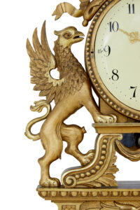 Gilt 19th Century Swedish Made Wall Clock — thumbnail 7