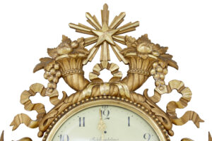 Gilt 19th Century Swedish Made Wall Clock — thumbnail 9