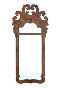 Early 20th Century Walnut Rococo Revival Mirror — thumbnail 1