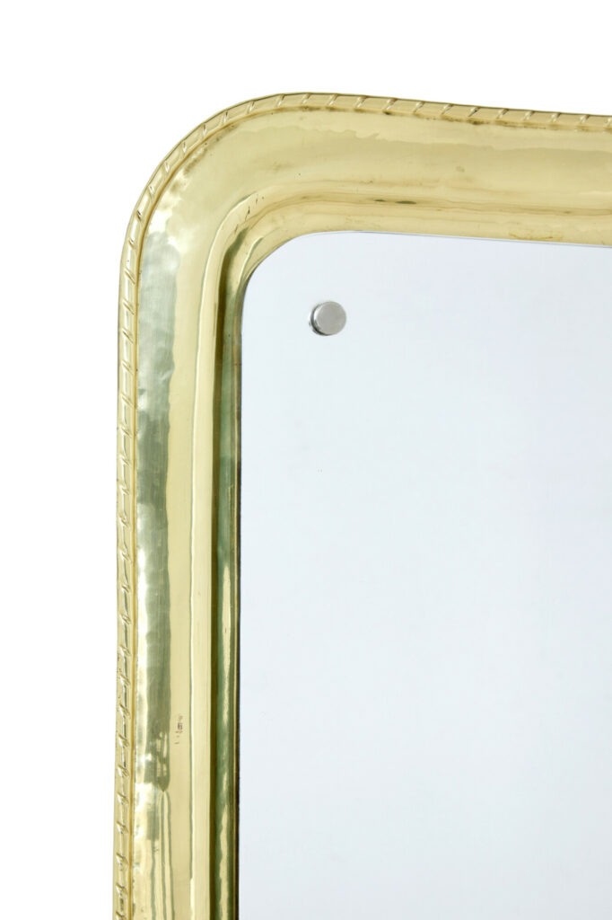 Mid Century Modern Brass Mirror — image 4