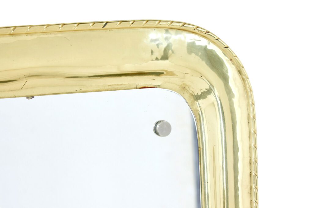Mid Century Modern Brass Mirror — image 3
