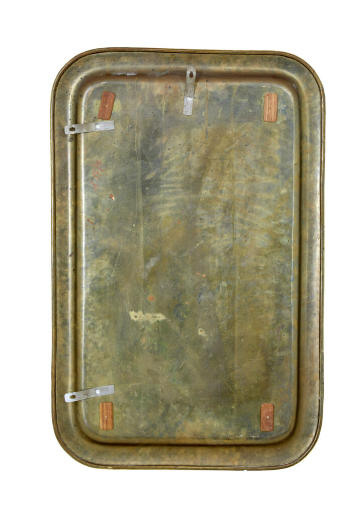 Mid Century Modern Brass Mirror — image 2