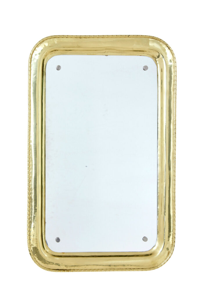 Mid Century Modern Brass Mirror