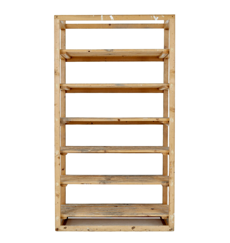 Early 20th Century Rustic Pine Storage Rack — image 5
