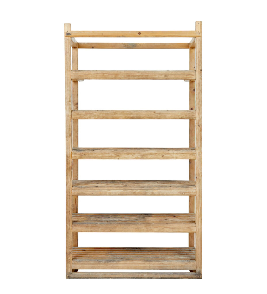 Early 20th Century Rustic Pine Storage Rack — image 7