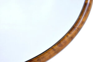 Swedish Art Deco Birch Oval Mirror — thumbnail 4