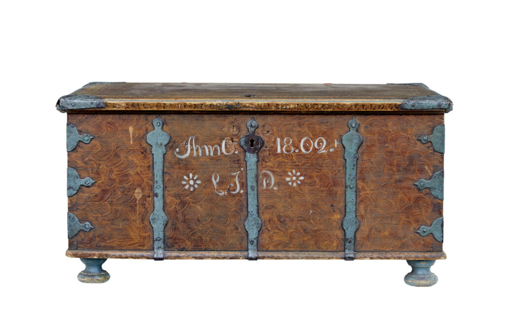 Swedish Early 19th Century Painted Pine Chest