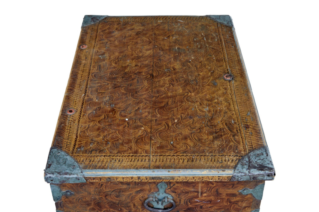 Swedish Early 19th Century Painted Pine Chest — image 2